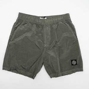 size S Stone Island Nylon Metal Swim Shorts Military Green
